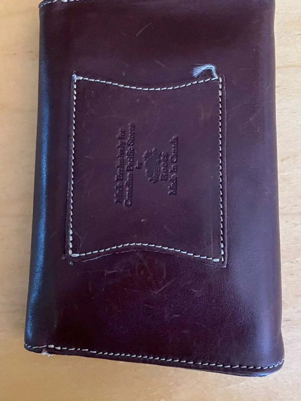 Vintage Roots x Canadian Pacific Leather Passport Wallet - Made in Canada